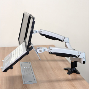 Claire Dual DeskMount Arm (Monitor+NoteBook), Clamp Type,  (모델명:ATC42)